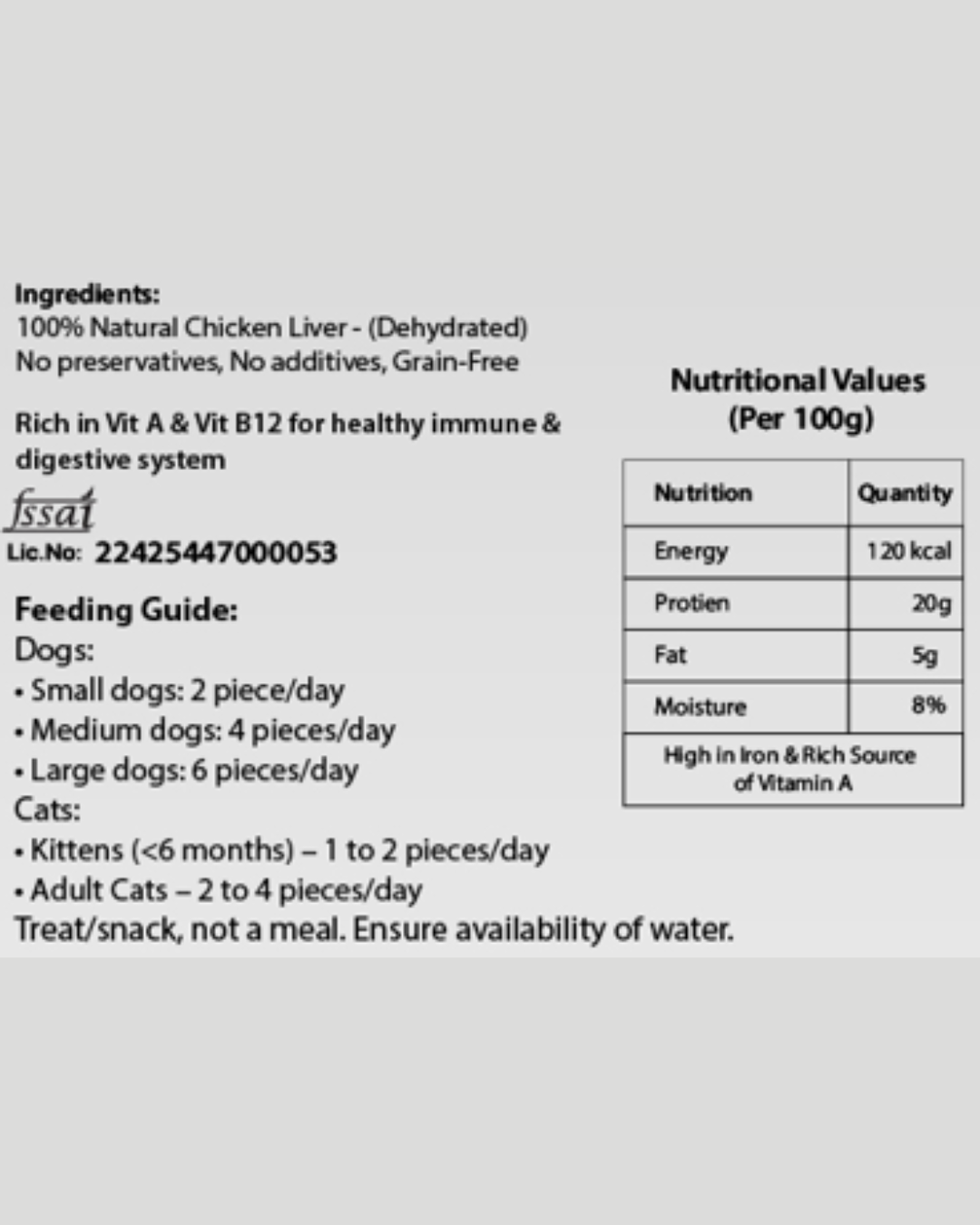 Immunity & Metabolism Boost - Dehydrated Chicken Liver (50 Grams)