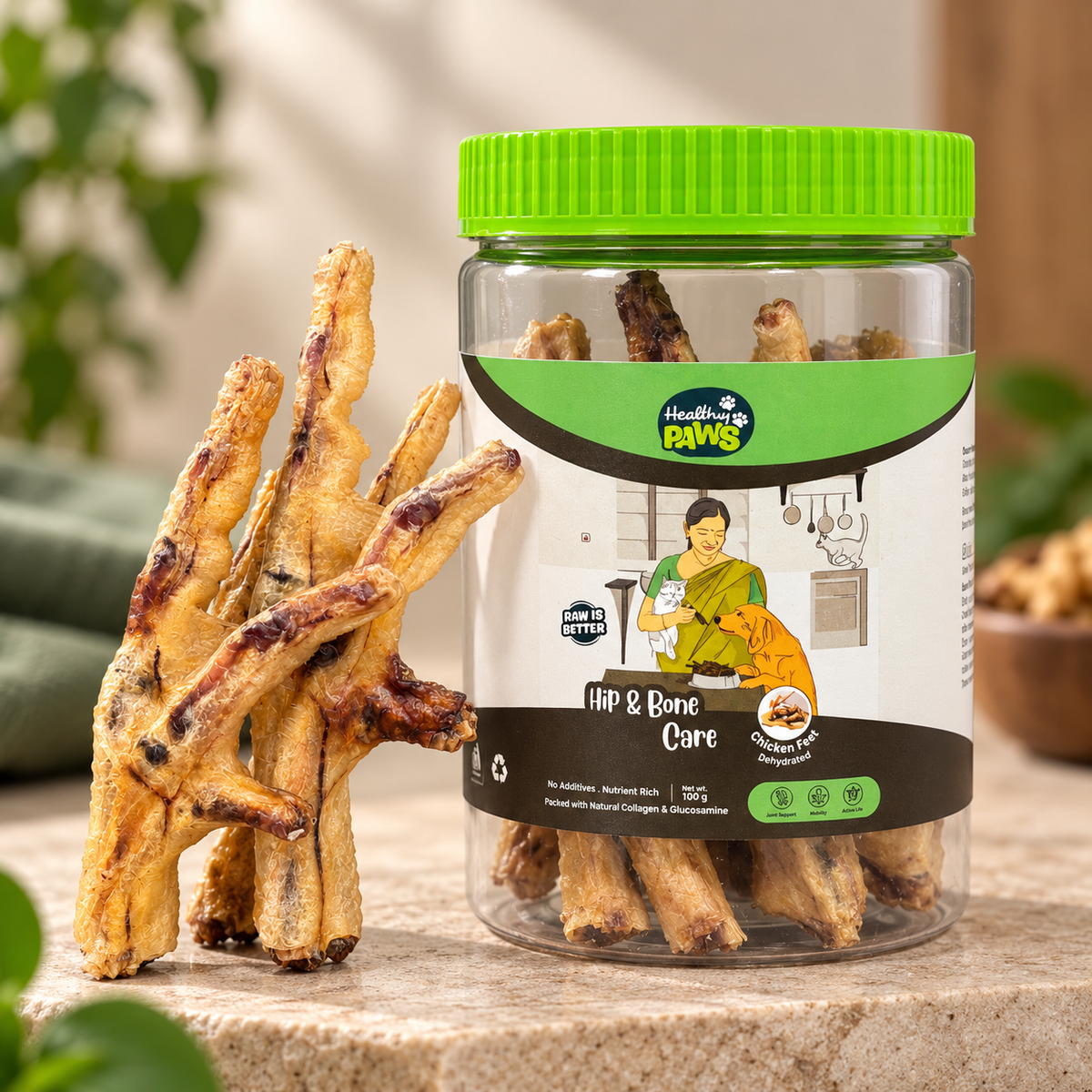 Hip & Bone Care - Dehydrated Chicken Feet (100 Grams)
