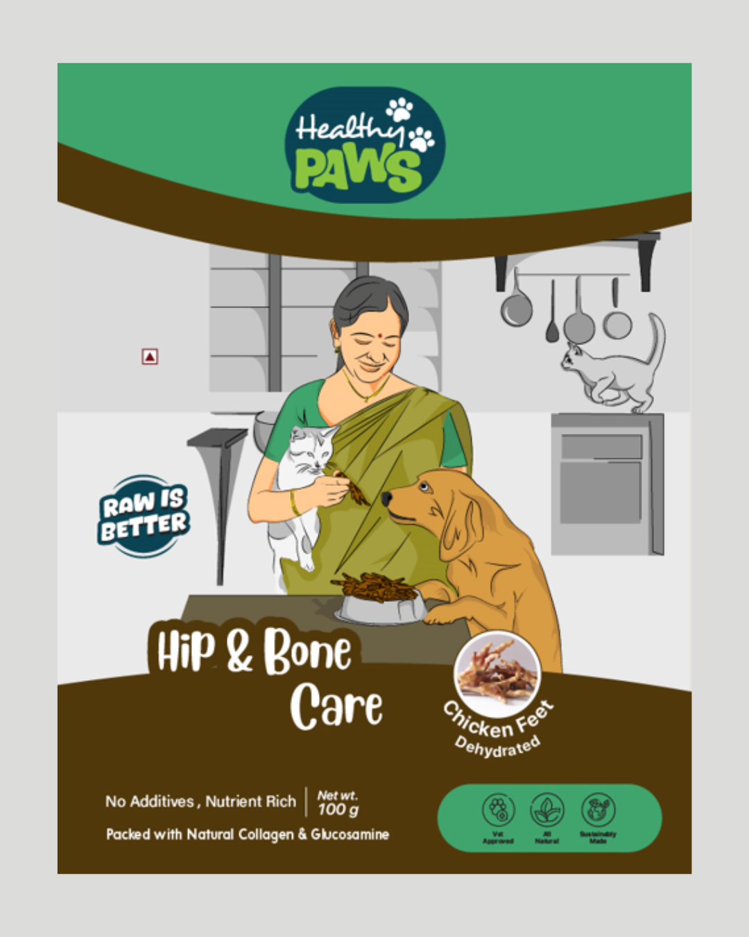 Hip & Bone Care - Dehydrated Chicken Feet (100 Grams)